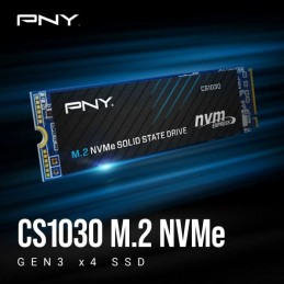 PNY CS1030 250Go SSD M.2 GEN3 NVMe (M280CS1030-250-RB) - vue de trois quart