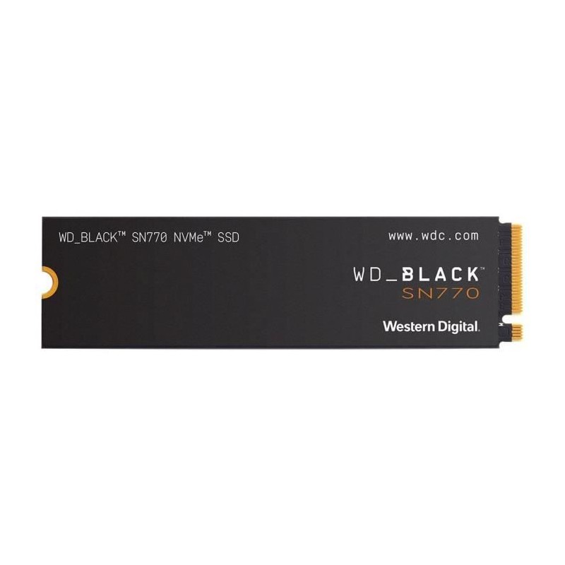 WESTERN DIGITAL 2To SSD WD Black SN770 NVMe M.2 2280 (WDS200T3X0E) - vue de dessus