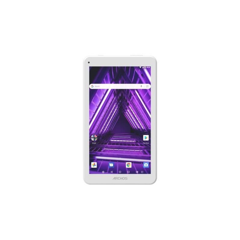 ARCHOS T70 Tablette Tactile 7'' - Quad Core - RAM 2Go - Stockage 16Go - Android 10 - Blanc - Wifi - vue de face