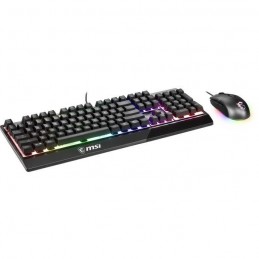 MSI Vigor GK30 Combo RGB Noir Pack clavier et souris Filaire - vue de trois quart gauche