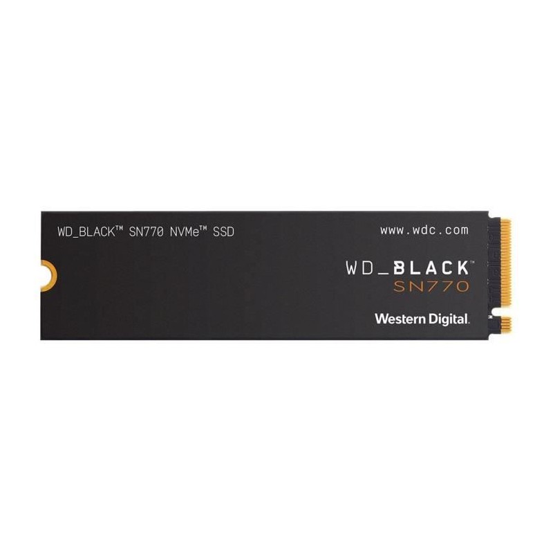 WESTERN DIGITAL 250Go SSD WD BLACK SN770 NVMe M.2 2280 (WDS250G3X0E) - vue de dessus