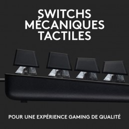 LOGITECH G413 TKL SE Noir Clavier Filaire Gaming - Mécanique - Aluminium -vue switchs