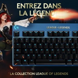 LOGITECH G Pro LIGHTSYNC RVB Clavier Gaming Mécanique - Edition Officielle League of Legends (920-010535) - vue A