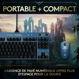 LOGITECH G Pro LIGHTSYNC RVB Clavier Gaming Mécanique - Edition Officielle League of Legends (920-010535) - vue C