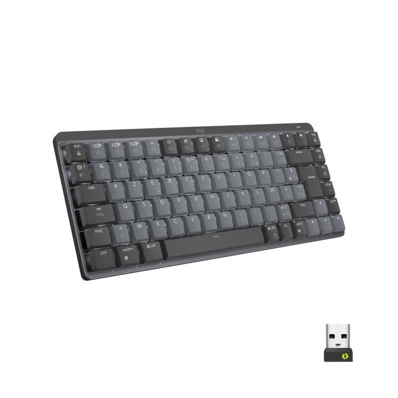 LOGITECH MX Mini Graphite Clavier Sans Fil Mécanique Rétroéclairé AZERTY (920-010774)