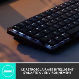 LOGITECH MX Mini Graphite Clavier Sans Fil Mécanique Rétroéclairé AZERTY (920-010774) - vue zoom touches