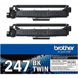 BROTHER TN-247BKTWIN Toner laser Noir (2x 3000p) pour DCP-L3510, HL-L3270, MFC-L3710 - vue emballage