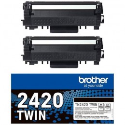 BROTHER TN-2420TWIN Toner laser Noir (2x 3000 pages) pour DCP-L2510, HL-L2350, MFC-L2713 - vue emballage