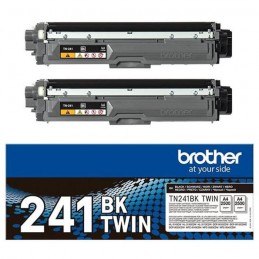 BROTHER TN241BKTWIN Noir Toner laser (2x 2500pages) pour DCP-9015, DCP-9020, HL-3140, HL-3170, MFC-9140, MFC-9340 - emballage