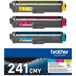 BROTHER TN-241CMY Toner laser Cyan, Magenta, Jaune (3x 1400 pages) pour DCP-9020, HL-3140, MFC-9330 - vue pack