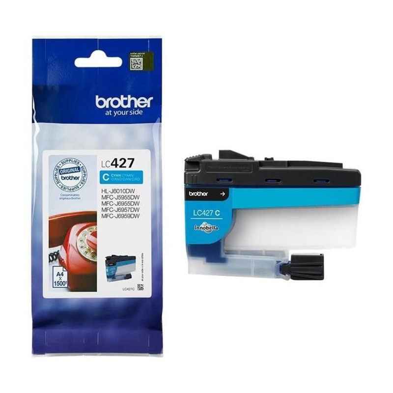 BROTHER LC427C Cartouche d'encre Cyan authentique pour MFC-J6955DW, MFC-J6957DW, MFC-J5955DW, HL-J6010DW - vue emballage