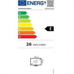 CONTINENTAL EDISON CELED3222B6 TV 32'' (81 cm) LED HD - 3x HDMI, 2x USB - vue étiquette énergie