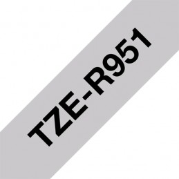 BROTHER TZE-R951 (24mm x 4m) Noir sur Gris - Ruban K7 pour étiqueteuse P-TOUCH