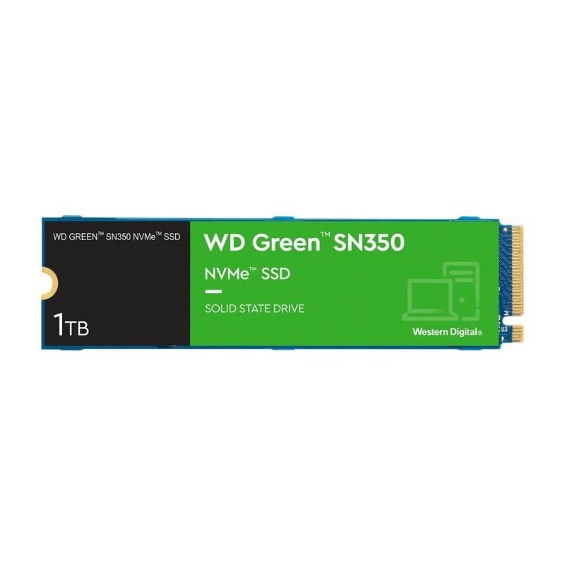 WESTERN DIGITAL 1To SSD WD Green SN350 NVMe M.2 (WDS100T3G0C) - vue de dessus