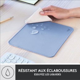 LOGITECH Série Studio Bleu Gris Tapis de souris durable - Glissement facile (956-000051) - vue résistant aux éclaboussures