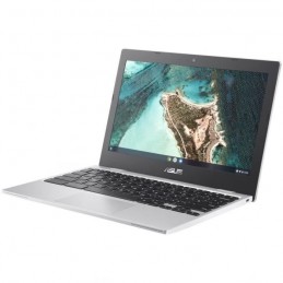 ASUS Chromebook CX1100 PC Portable 12'' HD - Celeron N4020 - RAM 4Go - 32Go eMMC - Chrome OS - AZERTY - vue de 3/4 droit