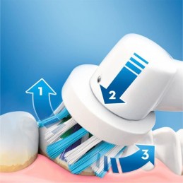 ORAL-B Vitality 100 Bleu Brosse a Dents Électrique Rechargeable, 1 Manche, 1 Brossette CrossAction - vue brosse