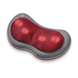 BEURER MG149 Gris et rouge Oreiller de massage Shiatsu 18W - Bien-être relaxant - vue de trois quart