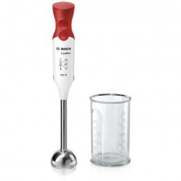 BOSCH MSM64110 Blanc et Rouge Mixeur plongeant - 450W - vue de face