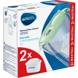 BRITA Marella Vert Pastel Carafe filtrante - 2 filtres MAXTRA+ inclus + vue emballage