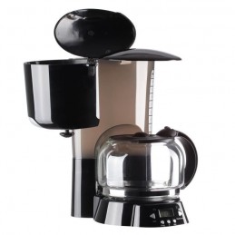 CONTINENTAL EDISON CECF12PB Noir Cafetière filtre programmable 1.25L - 870W - vue récipient café amovible