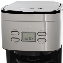 CONTINENTAL EDISON CECF12TIX Inox Cafetière filtre 1.5L - 900W - Programmable - vue écran LCD