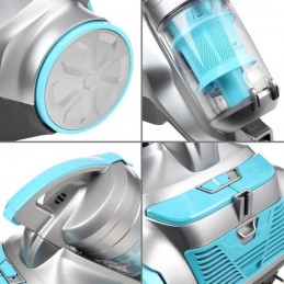 CONTINENTAL EDISON VC800SB Gris et Bleu Silentium Aspirateur traîneau sans sac 3.5L - 800W - 76dB - vue zoom multiples