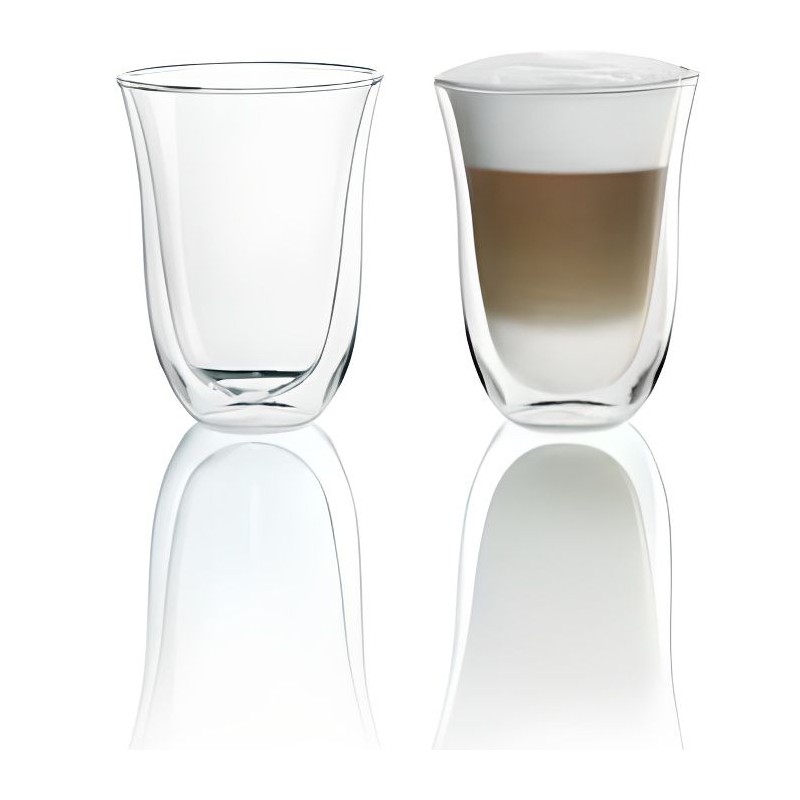 DELONGHI Lot de 2 tasses Latte Macchiato - 33 cl DELONGHI Lot de 2 tasses Latte Macchiato - 33 cl