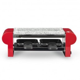 WEASY TAK12 Rouge Appareil à Raclette connectable 2 personnes - Grill -  400W avec Quadrimedia