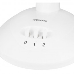 OCEANIC TX-901D Blanc Ventilateur de table diam. 23cm - 30W - Oscillant - vue commandes