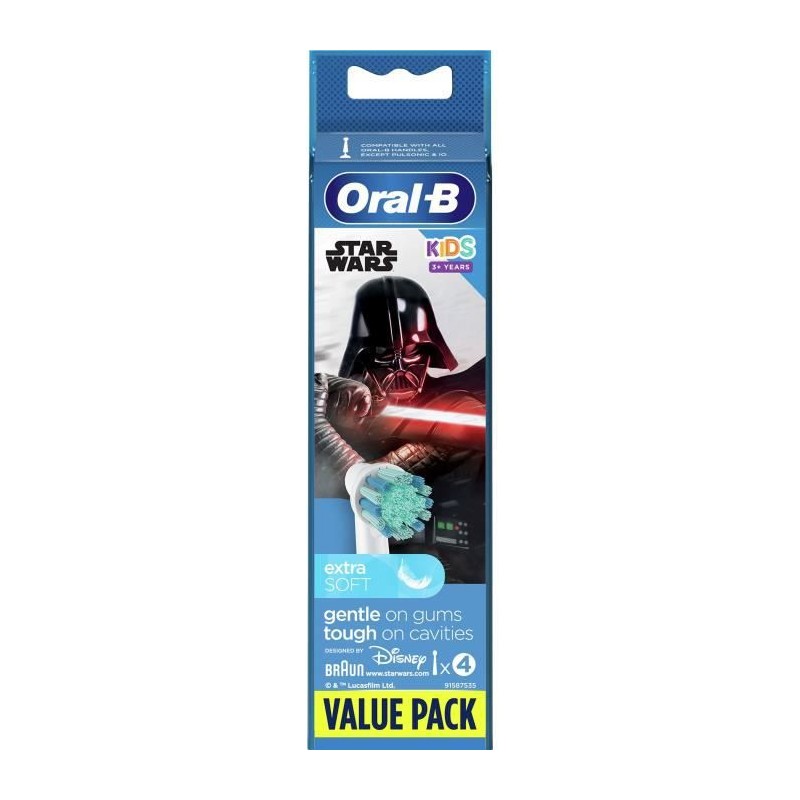ORAL-B Brossette de rechange Star Wars - Oral-B Kids - (Pack de 4 unités)