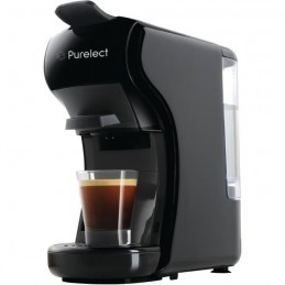 PURELECT CK39 Noir Machine a café 0.6L - 1450W compatible capsules Nespresso, Dolce Gusto, ESE et café moulu