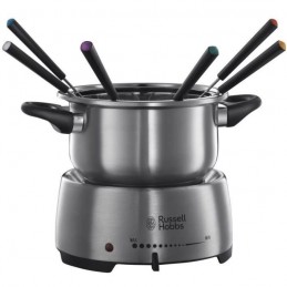 RUSSELL HOBBS 22560-56 Fondue Electrique Fiesta - 6 personnes - 1200W - Inox Compatible Lave Vaisselles - vue de trois quart