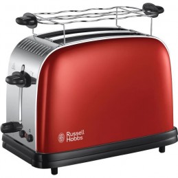 RUSSELL HOBBS 23330-56 Rouge Toaster Grille-Pain Colours Plus - 1670W - Technologie Fast Toast - vue chauffe viennoiserie