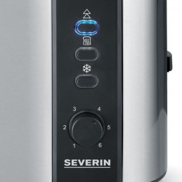 SEVERIN AT2589 Inox Grille pain - 800W - Support viennoiseries - vue commandes réglages