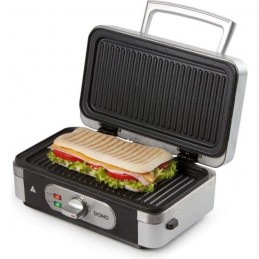 DOMO DO9136C Inox Gaufrier multifonction Croque-monsieur Sandwich - 1000W - en situation sandwich