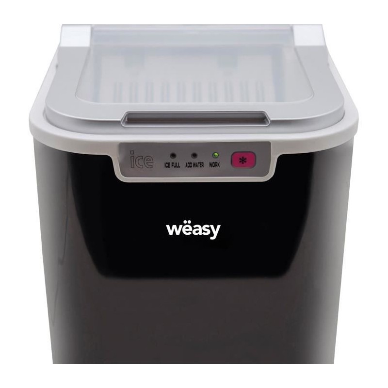 WEASY KW12 Noir Machine à glaçons 12Kg - temps 7 à 12mn - réservoir d'eau 2.2L - 120W