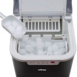 WEASY KW12 Noir Machine à glaçons 12Kg - temps 7 à 12mn - réservoir d'eau 2.2L - 120W - vue trappe à glaçons ouverte