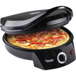 BESTRON APZ400Z Noir Four a pizza électrique - Diam. 27cm - 1800W pour pizza maison ou surgelée - vue ouvert