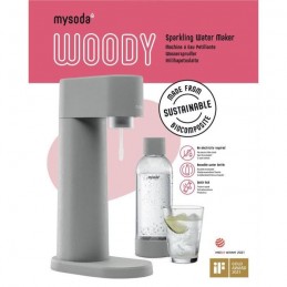 MYSODA WD002F-MG Machine a Soda Woody Gray, 1 bouteille de 1L, 1 cylindre de CO2 - vue Gold Award 2021