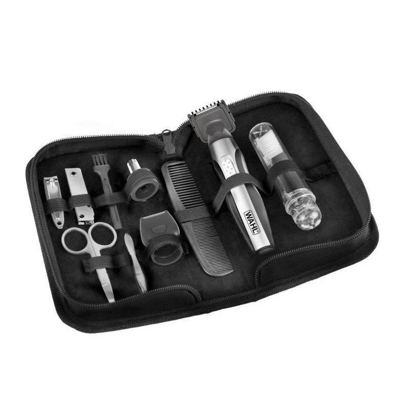 WAHL 05604-616 Deluxe Travel Kit Tondeuse de précision batterie lithium-ion et trousse de toilette