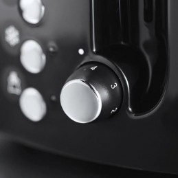 RUSSELL HOBBS 22601-56 Noir Toaster Grille-Pain Textures - 850W - Fentes Larges - vue zoom commande puissances