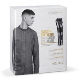 BABYLISS E978E Tondeuse cheveux Carbon Titanium - Cheveux et barbes longues - sans fil 60mn - vue emballage