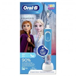 ORAL-B Brosse a Dents Électrique Kids Rechargeable - 1 Manche, 1 Brossette - 3 ans et plus - La Reine des Neiges