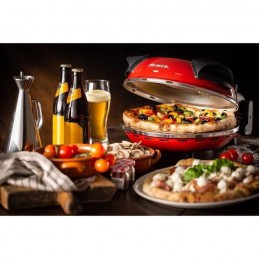 ARIETE 2952 Rouge et noir Four a pizza Da Gennaro - Diam. 30cm - 1200W - vue en situation