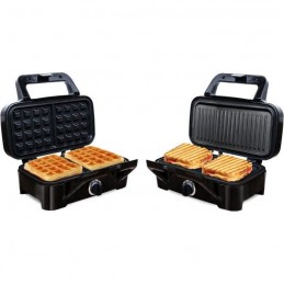 LITTLE BALANCE 8368 Speed'n Mixt Gaufrier et Grill électrique 1200W - 1 plaque Gaufres, 1 plaque Gril - vue plaques