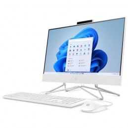 HP 22-dd2001nf Blanc Ordinateur de bureau All-in-One 22'' FHD - J4025 - RAM 4Go - 256Go SSD - W11 - AZERTY - vue de 3/4