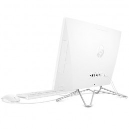 HP 22-dd2001nf Blanc Ordinateur de bureau All-in-One 22'' FHD - J4025 - RAM 4Go - 256Go SSD - W11 - AZERTY - vue de dos