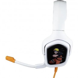 KONIX Naruto Blanc et orange Casque Gamer Filaire PC, PS4, PS5, Xbox, switch - vue de profil