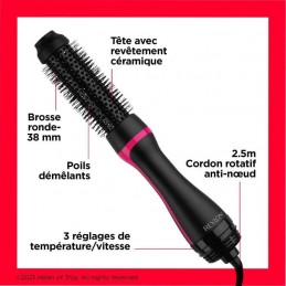 REVLON RVDR5292UKE One-Step Style Booster Brosse séchante et coiffante ronde - 820W - 38mm - vue caractéristiques